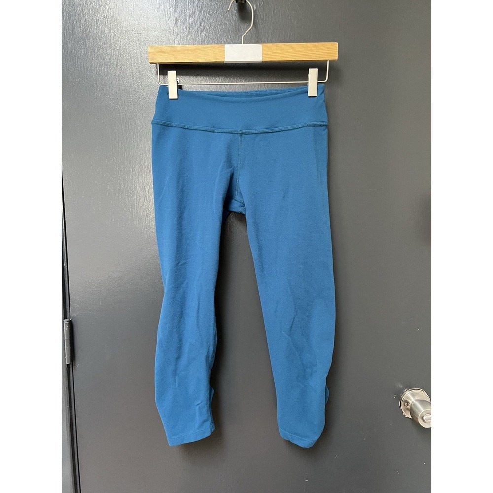 Beyond Yoga High Waisted Workout Cropped Leggings Athletic Gym Fitness Blue M